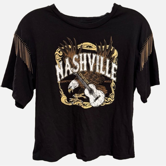 Organic Generation | 100% Cotton Nashville Tshirt- Chain Fringe- Country Western - Picture 10 of 10